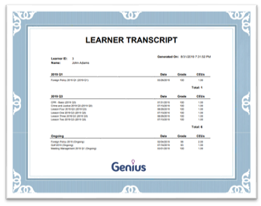 Example of a Transcript