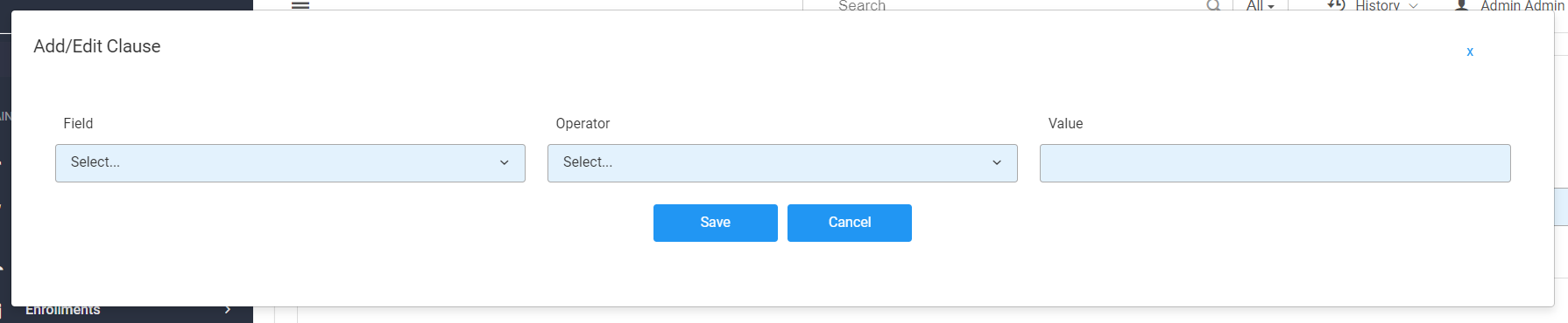Screenshot of Adding or Editing a Trigger Clause
