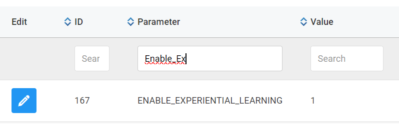 Screenshot of Parameter