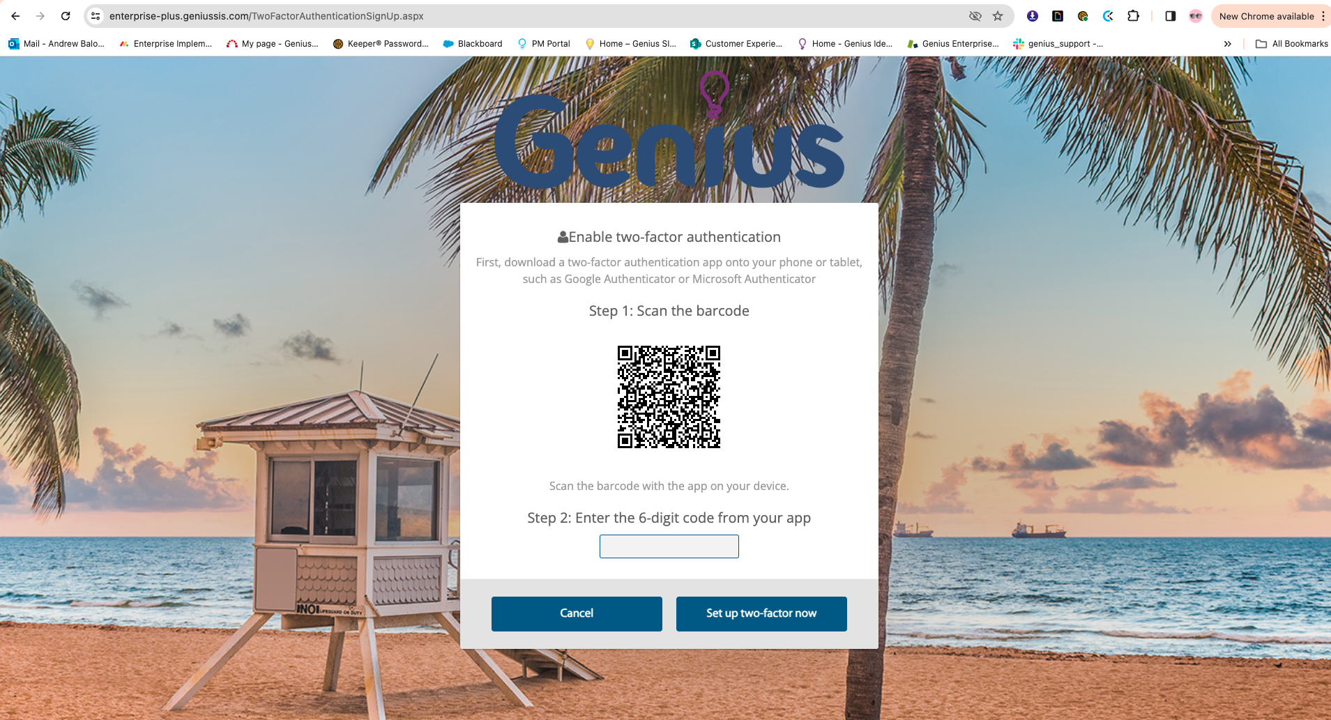 Screenshot of Login Screenshot