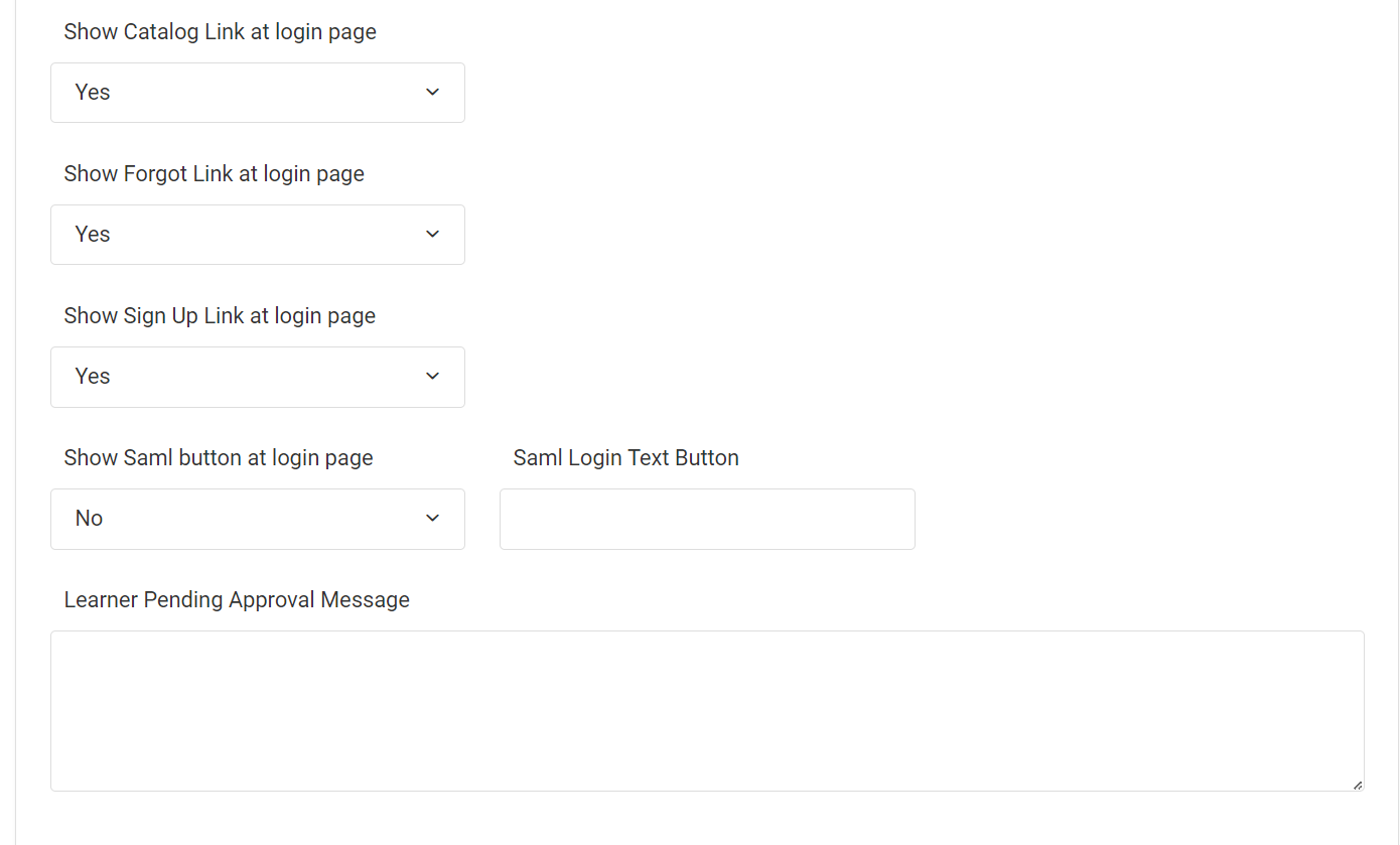 Screenshot of Additional Public Page Settings