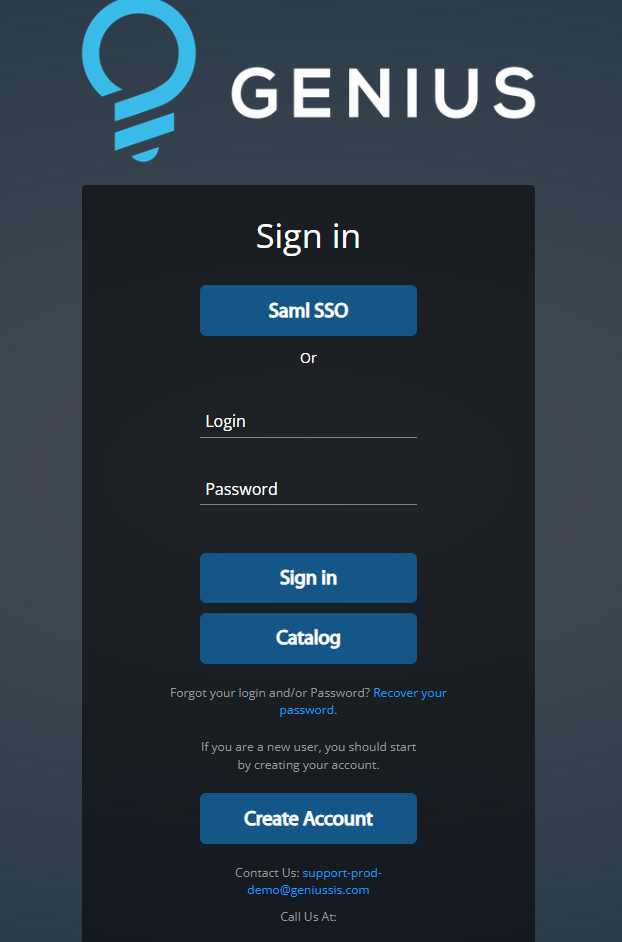 Screenshot of Public Welcome