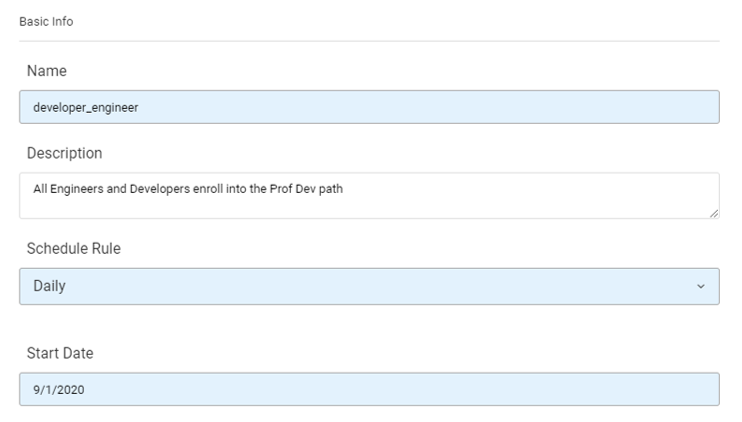 Screenshot for Basic Information of Prescriptive Rules