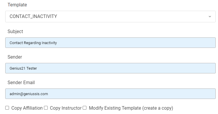 Screenshot of Building the Email Template