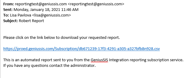 Example Email Template