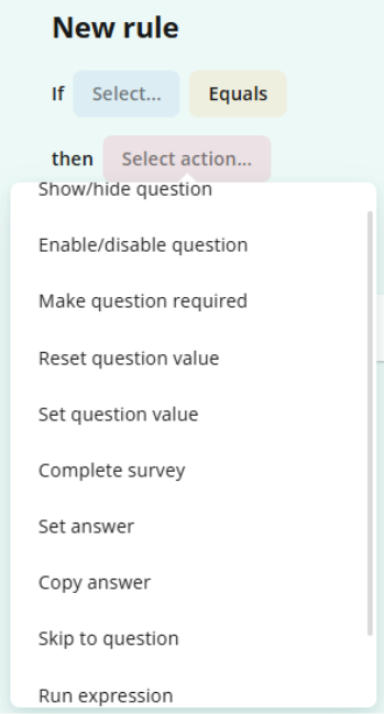 Question logic programming screen