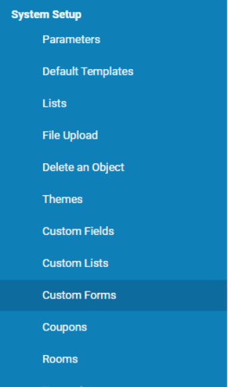 Custom Forms nagivation menu